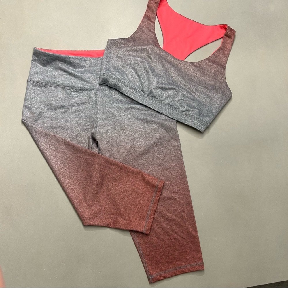 Joe Fresh Active 2-Piece Workout Set
In pink/ grey ombré, Size M